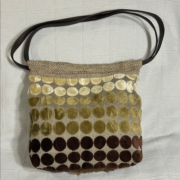 Unique Handmade Multi-Color Fur Accent Shoulder Bag - Picture 2 of 8